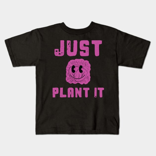 Just Plant It Red Cabbage Kids T-Shirt by PelagiosCorner